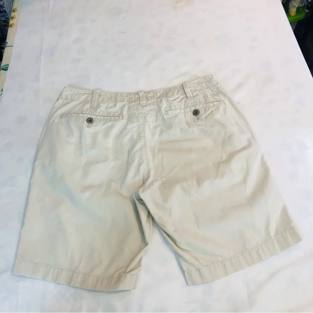 Express Mens Tan Flat Front Shorts